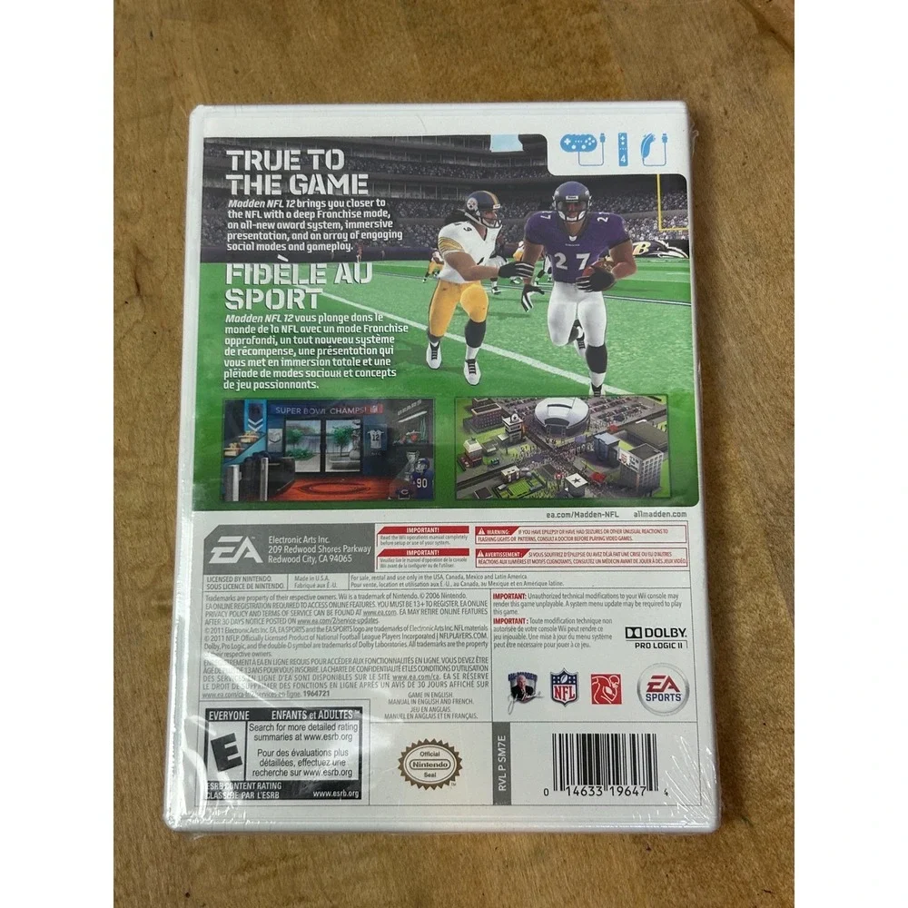 EA Sports Video Game Nintendo Wii Madden NFL‎ 12 Football Peyton Hillis New Seal